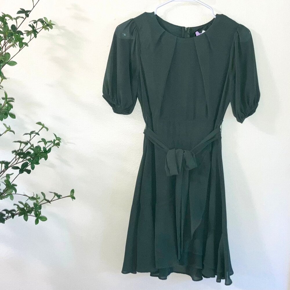 B Darlin Puff-Sleeve A-Line Dress